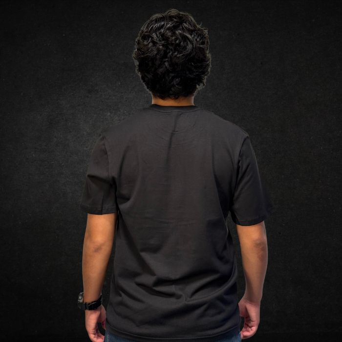 PLAYERA SLIM FIT 200g NEGRO ALGODON PEINADO