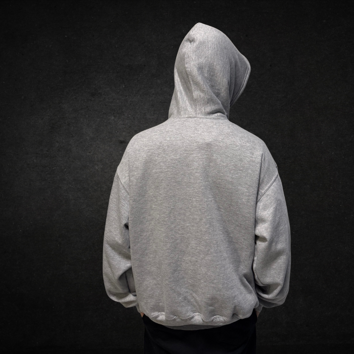 HOODIE OVERSIZE 400G GRIS JASPE