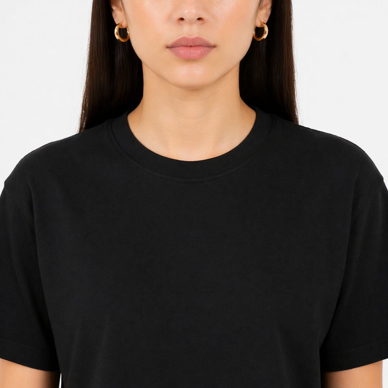 CROP TOP NEGRO DAMA