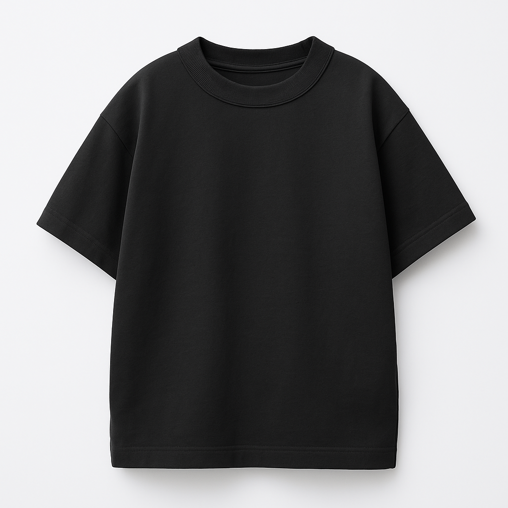 PLAYERA SEMI OVERSIZE 300G IMPORTADA NEGRO