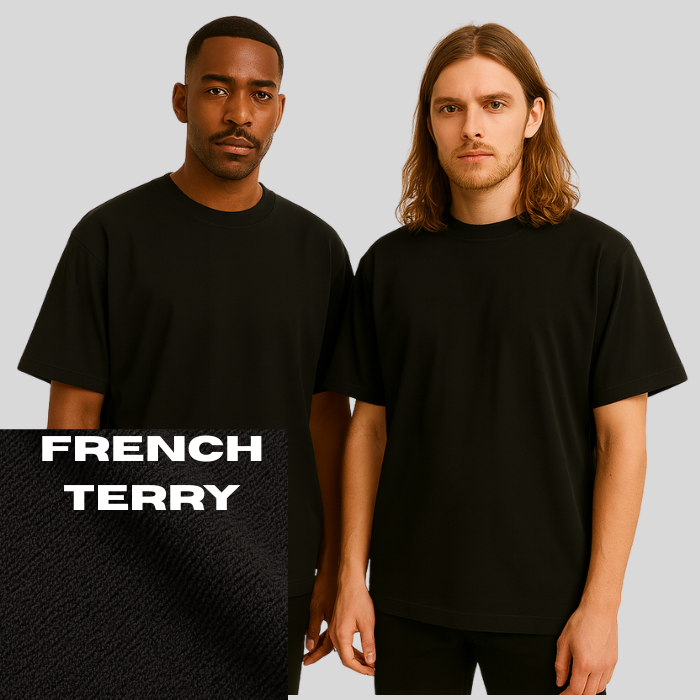 PAQUETE 300G FRENCH TERRY + 300G NEGRO