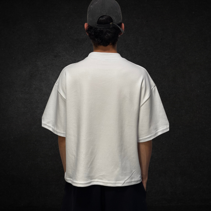 PLAYERA BOXY DE 300G BLANCA