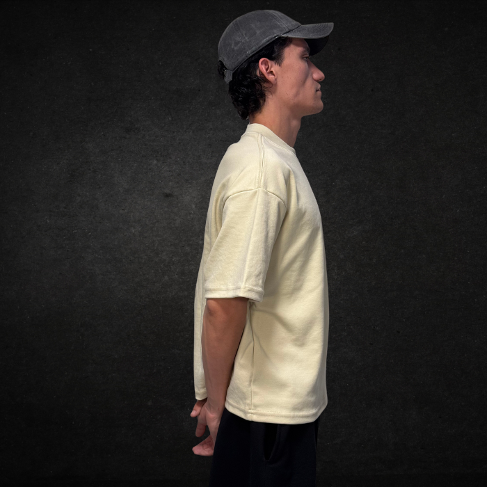 PLAYERA OVERSIZE HUESO 220G