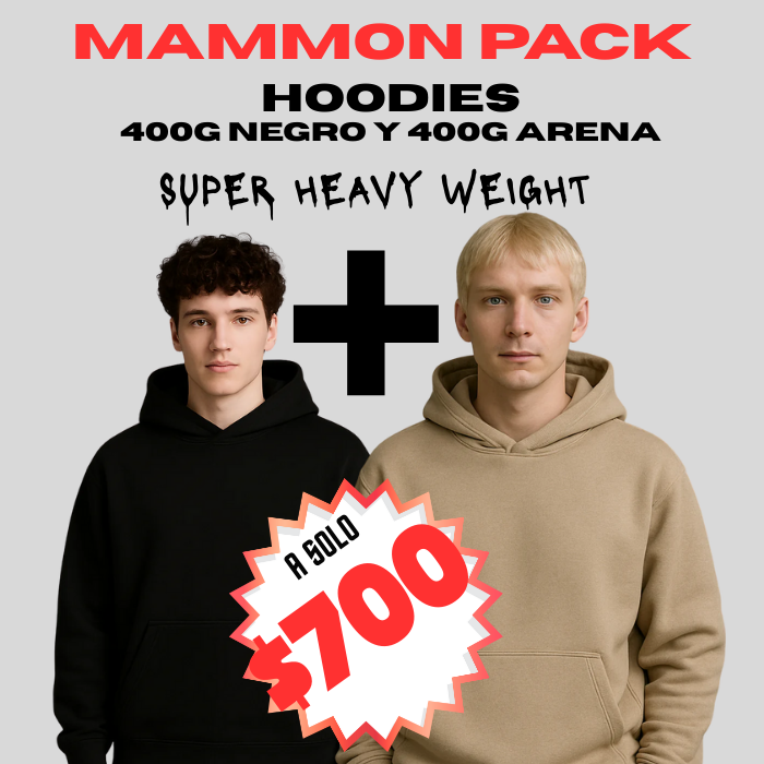 MAMMON PACK HOODIES 400G ARENA + NEGRO