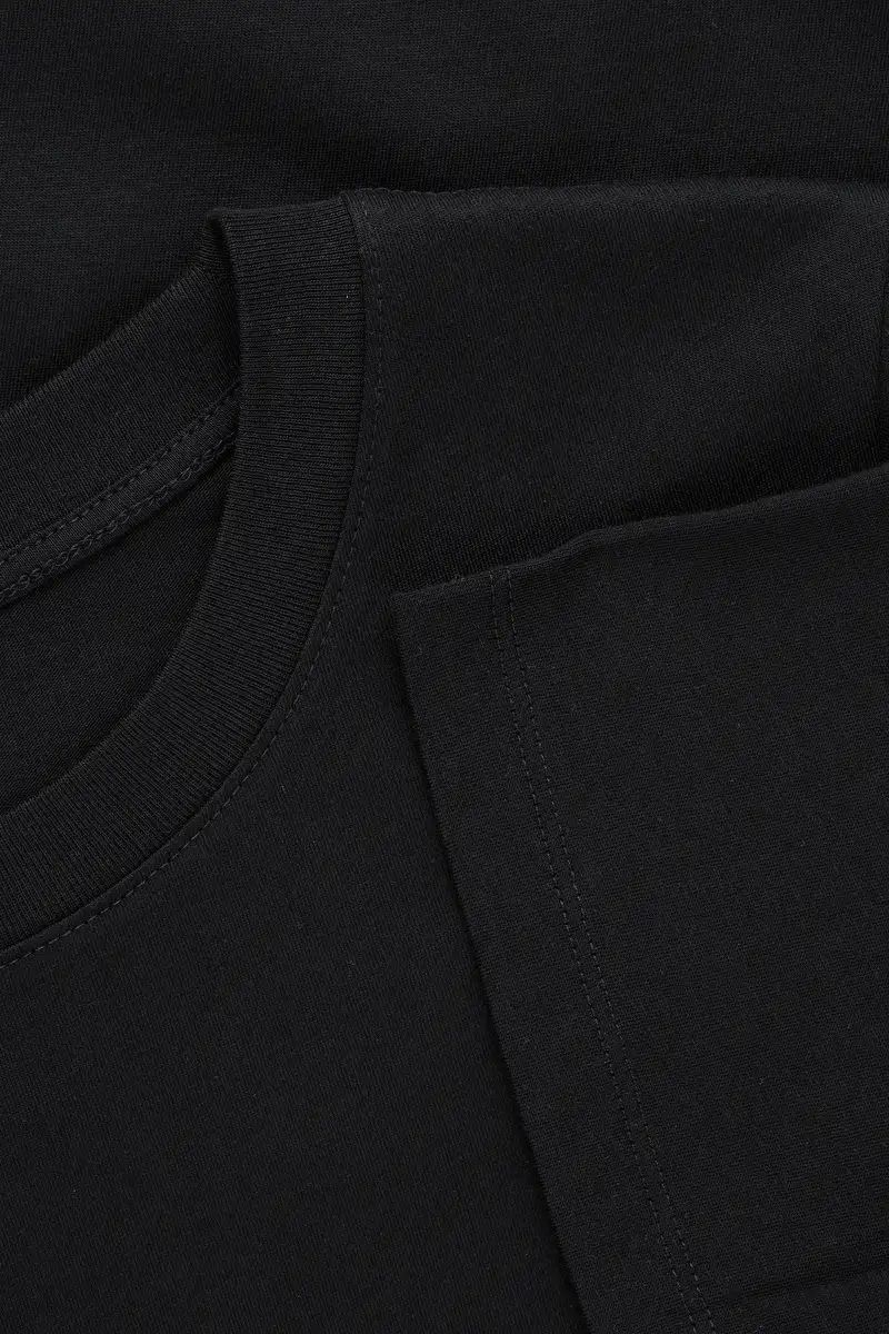 PLAYERA SEMI OVERSIZE 300G NEGRO