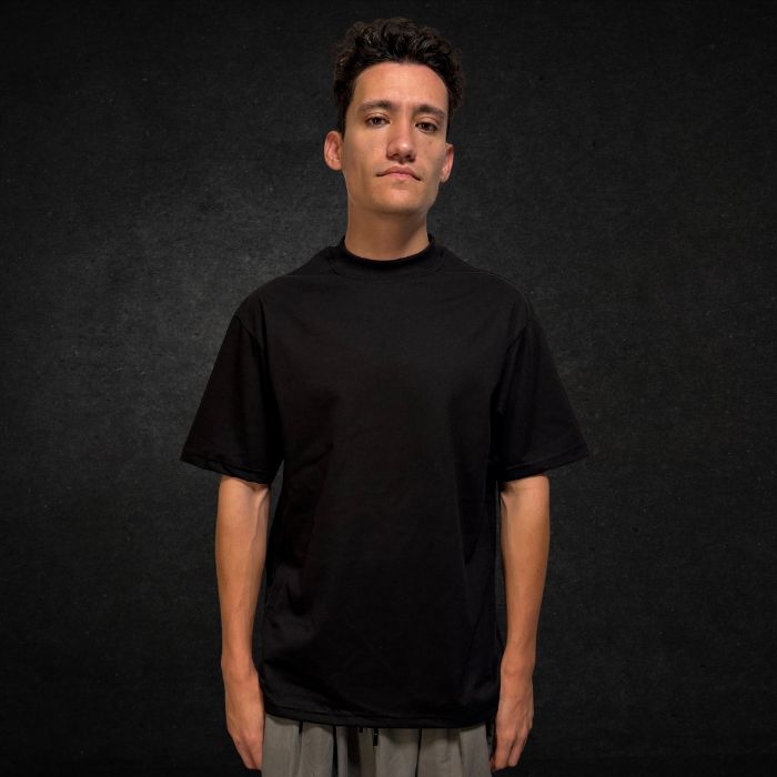 PLAYERA SEMI OVERSIZE 250G NEGRO
