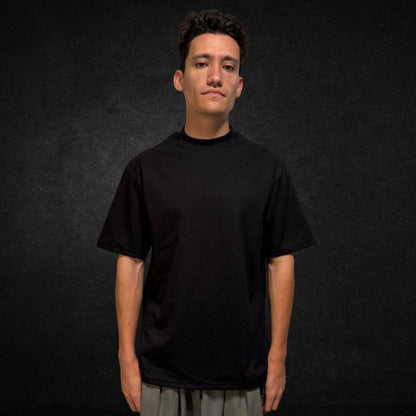 PLAYERA SEMI OVERSIZE 250G NEGRO