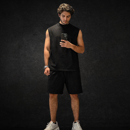 PLAYERA TANK TOP 300G NEGRA