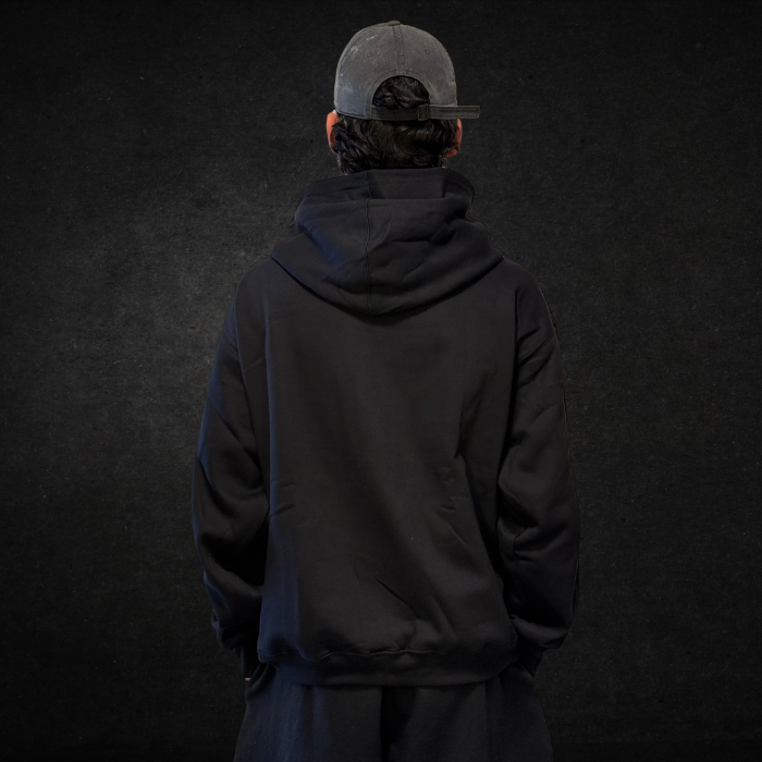SUDADERA OVERSIZE 400G NEGRA