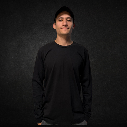 PLAYERA DE MANGA LARGA 220G NEGRO