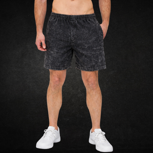 SHORT FRENCH TERRY ACID WASH