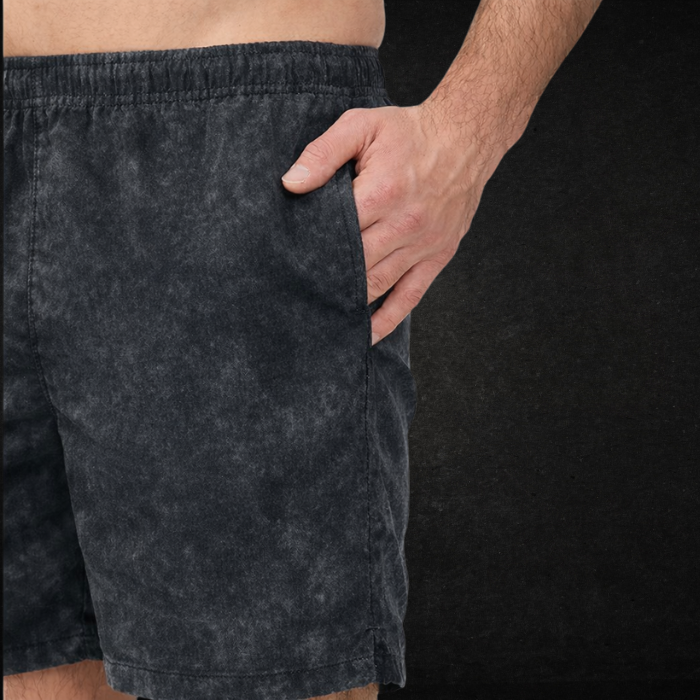SHORT FRENCH TERRY ACID WASH