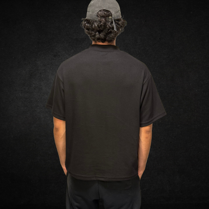 PLAYERA SEMI OVERSIZE 300G NEGRO