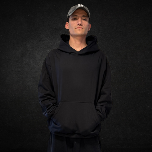 SUDADERA OVERSIZE 420G NEGRA