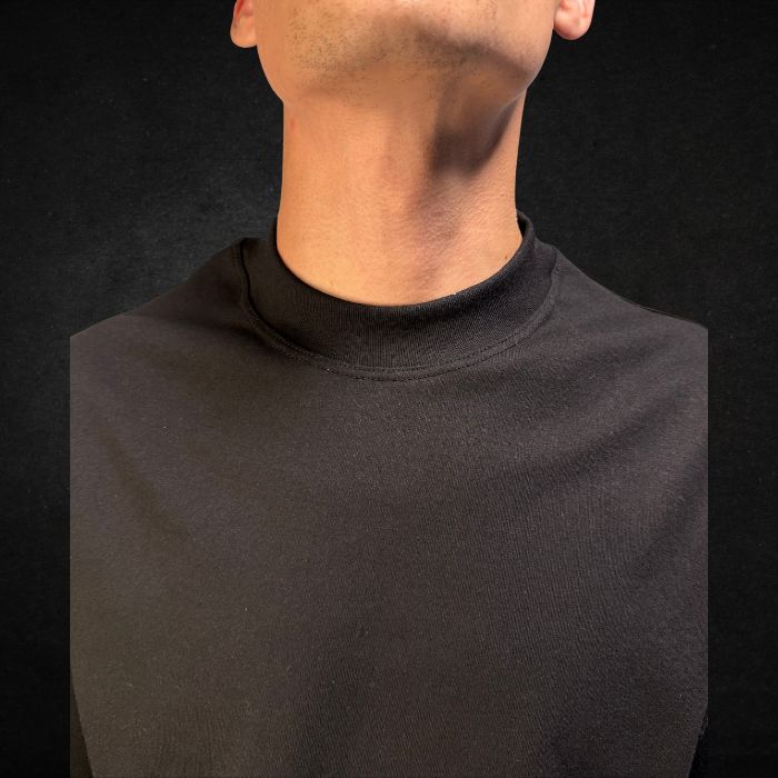 PLAYERA SEMI OVERSIZE 250G NEGRO