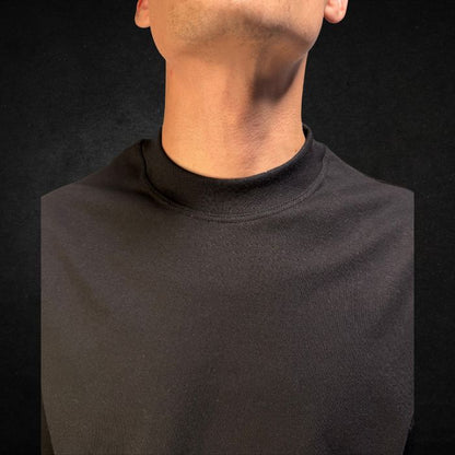 PLAYERA SEMI OVERSIZE 250G NEGRO