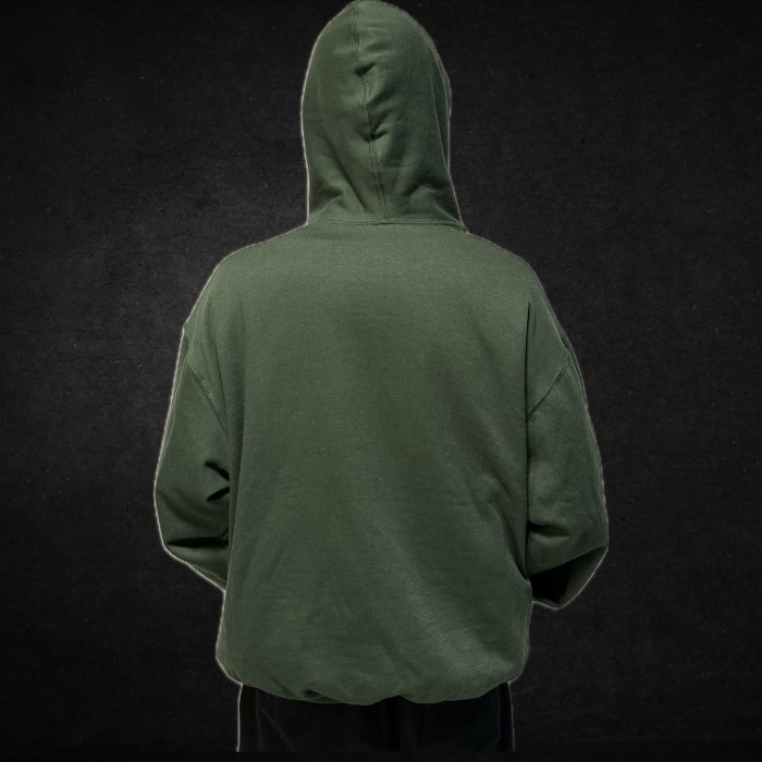 SUDADERA OVERSIZE 420G VERDE BOTELLA