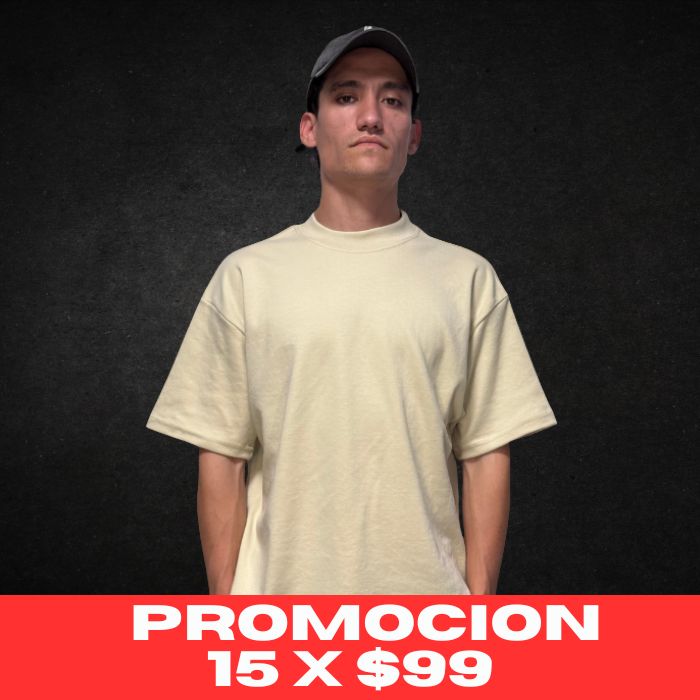 PLAYERA SEMI OVERSIZE YVORY 220G