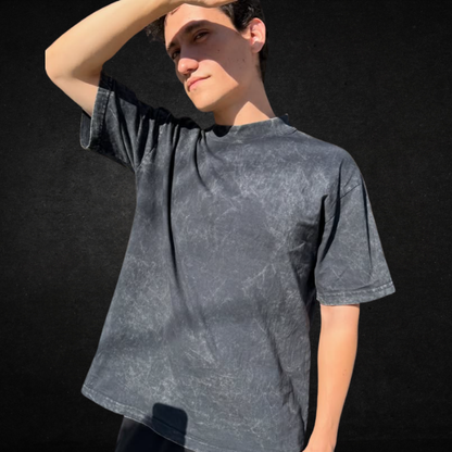 PLAYERA ACID WASH NEGRO