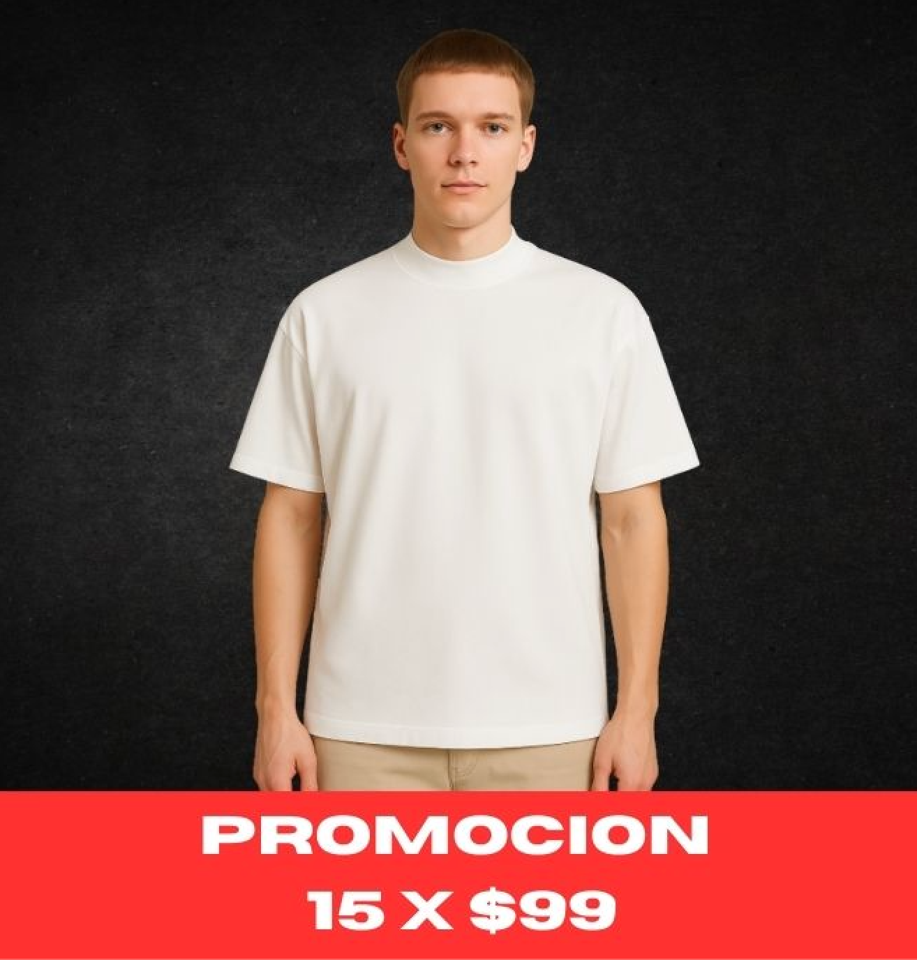 PLAYERA OVERSIZE BLANCA 180G