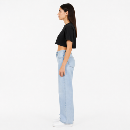 CROP TOP NEGRO DAMA