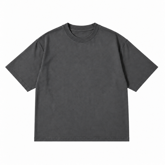 PLAYERA OVERSIZE GRIS STREET 220G
