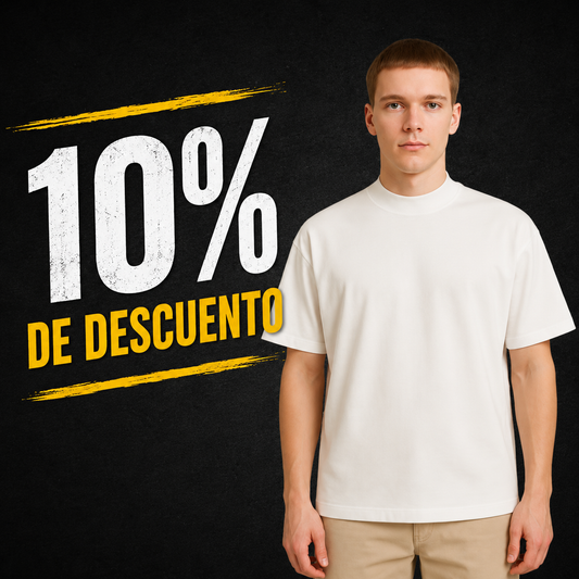 PLAYERA OVERSIZE BLANCA 180G