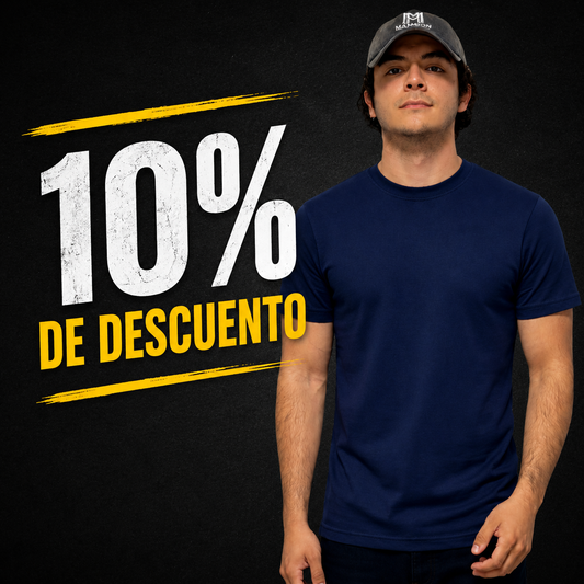 PLAYERA SLIM FIT 200g AZUL MARINO ALGODON PEINADO