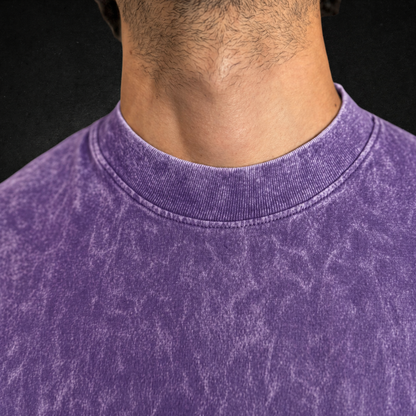 PLAYERA ACID WASH MORADO