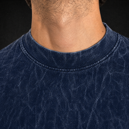 PLAYERA ACID WASH AZUL MARINO
