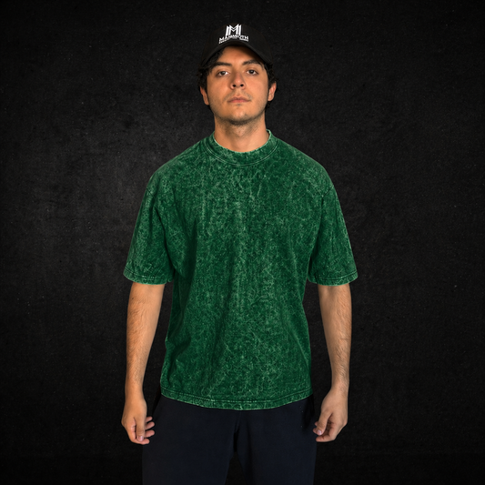 PLAYERA ACID WASH VERDE