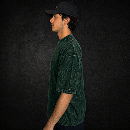 PLAYERA ACID WASH VERDE