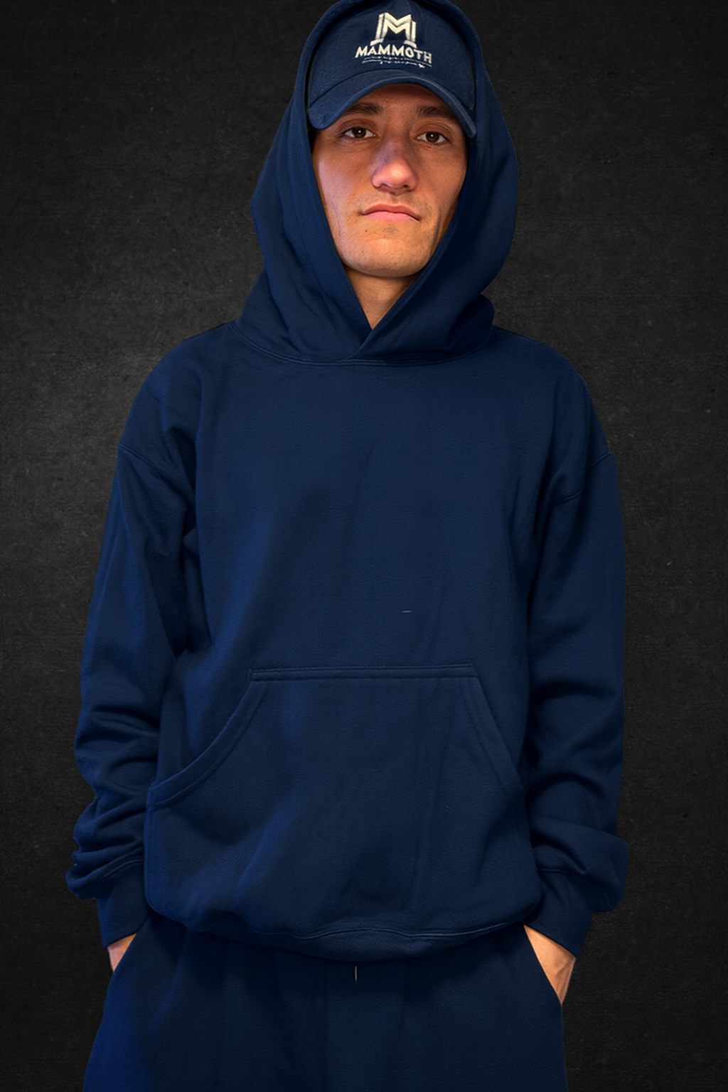 SUDADERA OVERSIZE 400G AZUL NAVY