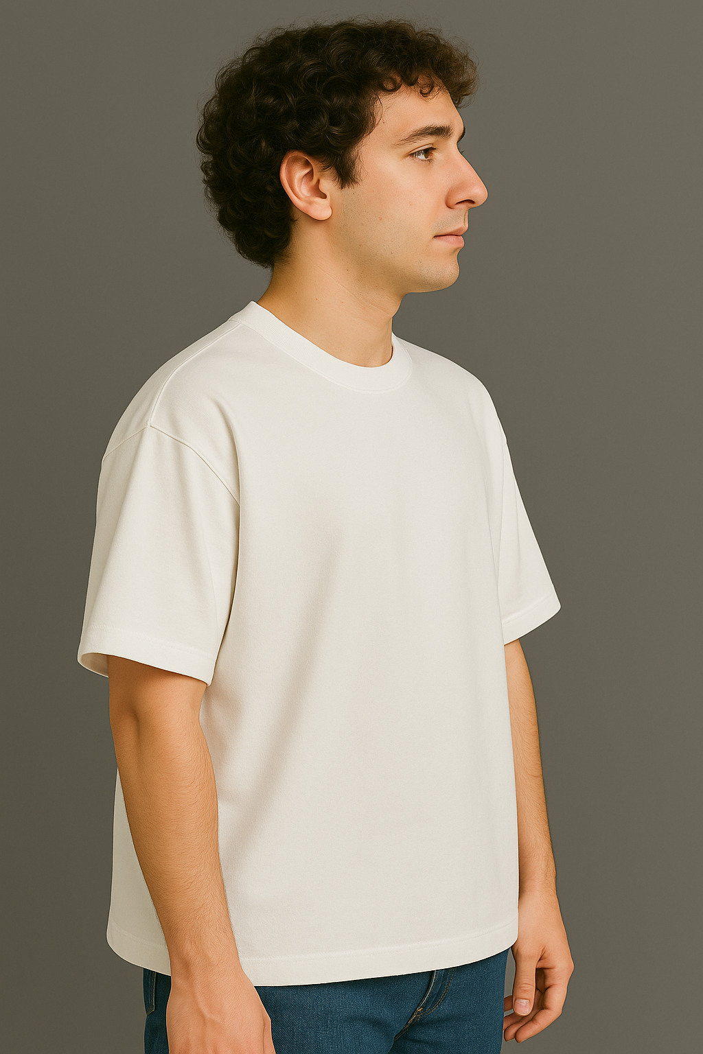 PLAYERA OVERSIZE BLANCA 220G