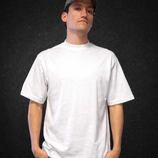 PLAYERA BLANCA 300G FRENCH TERRY