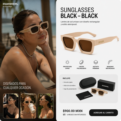 SUNGLASSES BLACK - SAND