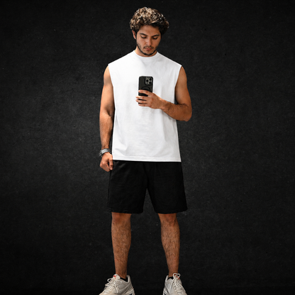 PLAYERA TANK TOP 300G FRENCH TERRY BLANCO