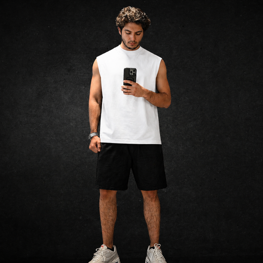PLAYERA TANK TOP 300G FRENCH TERRY BLANCO