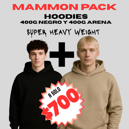 MAMMON PACK HOODIES 400G ARENA + NEGRO
