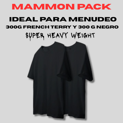 PAQUETE 300G FRENCH TERRY + 300G NEGRO
